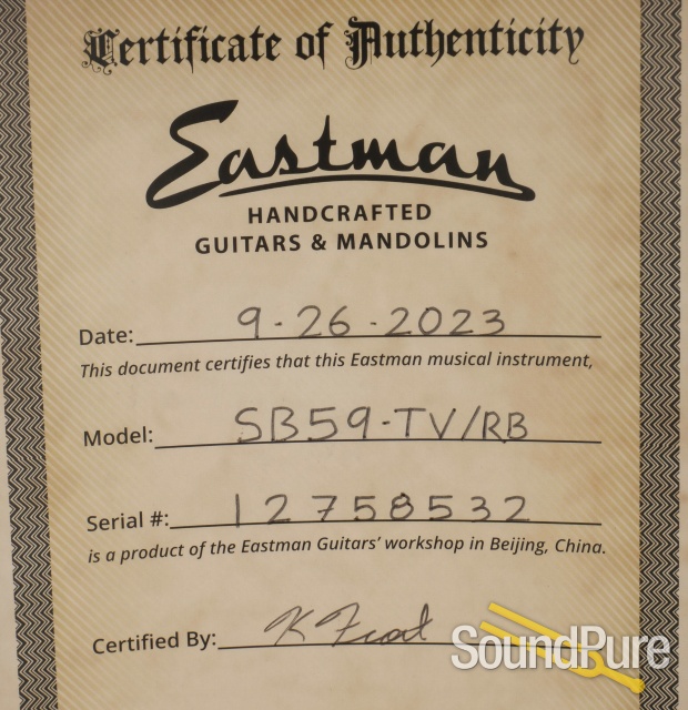 Eastman SB59/TV-RB Electric Guitar #12758532 — image 5