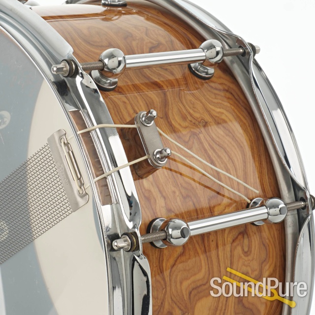 Brady 6.5x14 Marri Ply Snare Drum-Swamp Banksia Gloss-Used — image 2