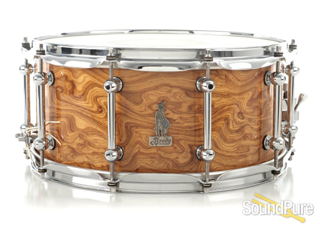 Brady 6.5x14 Marri Ply Snare Drum-Swamp Banksia Gloss-Used — image 1