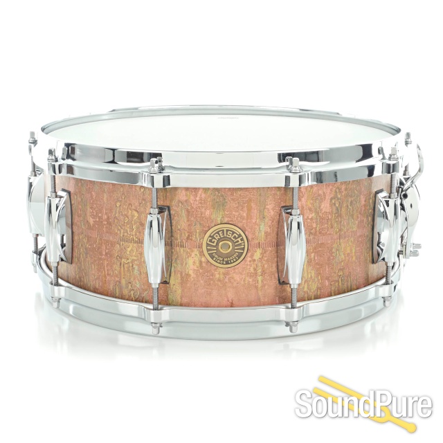Gretsch 5.5x14 Keith Carlock Signature Brass Snare Drum-Used