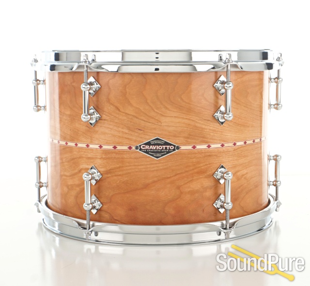 Craviotto 3pc Cherry Custom Shop Drum Set Red Inlay-BB/45 — image 10