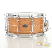 Craviotto 6.5x14 Cherry Custom Snare Drum-Red Inlay BB/45