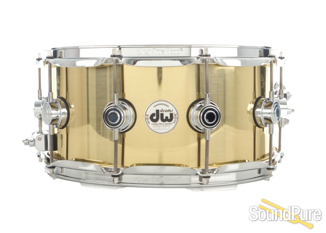 DW Collectors 6.5x14 Brushed Bell Brass Snare Drum — image 1
