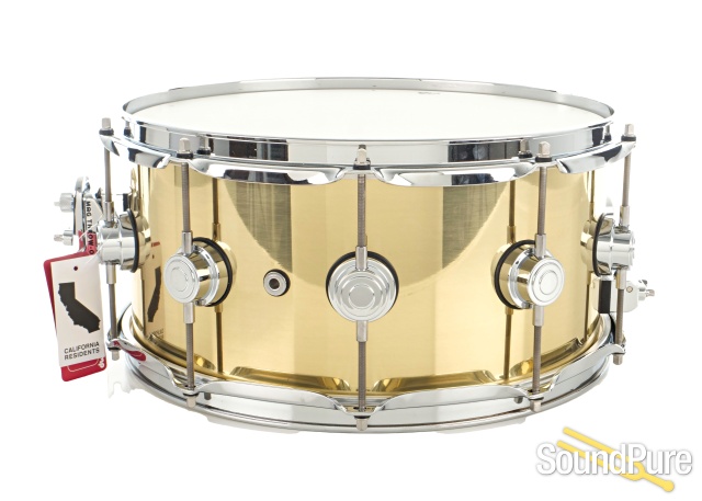 DW Collectors 6.5x14 Brushed Bell Brass Snare Drum — image 5