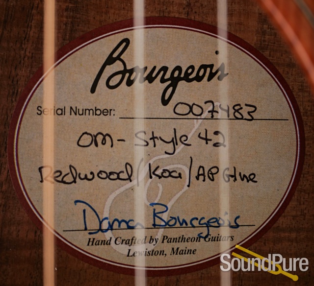 Bourgeois OM Style 42 Acoustic Guitar #007483 - Used — image 7