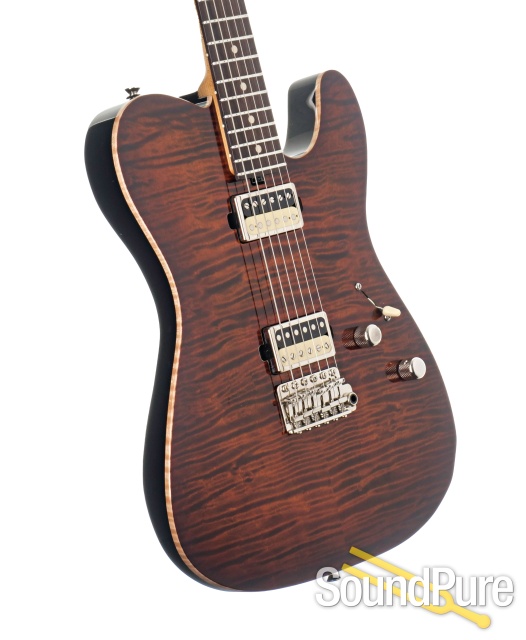 Tuttle Tuned Bent Top T Brown Burst Guitar #712 - Used — image 2