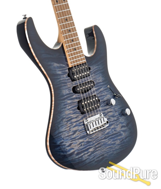 Suhr Modern Plus Faded Trans Whale Blue Burst Guitar #68909 — image 2