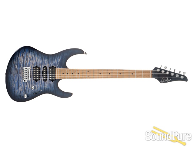 Suhr Modern Plus Faded Trans Whale Blue Burst Guitar #68909 — image 8