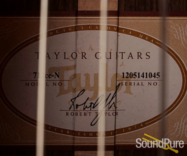 Taylor 712 CE-N Acoustic Guitar #1205141045 - Used — image 7