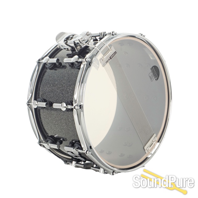 Sonor 8x14 SQ2 Medium Maple Snare Drum- Black/Grey Sparkle — image 3