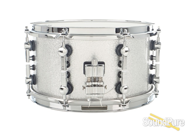 Sonor 7x13 SQ2 Medium Maple Snare Drum- Silver Sparkle — image 2