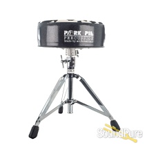 Pork Pie Percussion Round Drum Throne-Black Sparkle/Cow Pork Pie Percussion Round Drum Throne-Black Sparkle/Cow