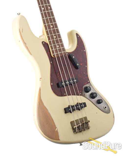 Nash JB-63 Vintage White Bass Guitar #SND-188 - Used — image 2