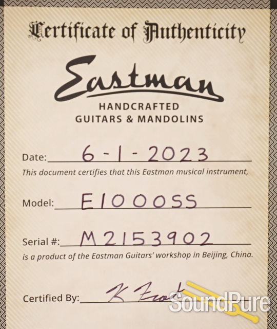 Eastman E10OOSS Acoustic Guitar #M2153902 - Used — image 5