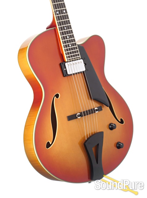 Comins GCS-16-1 Tangerine Burst Archtop Guitar #118236 — image 2