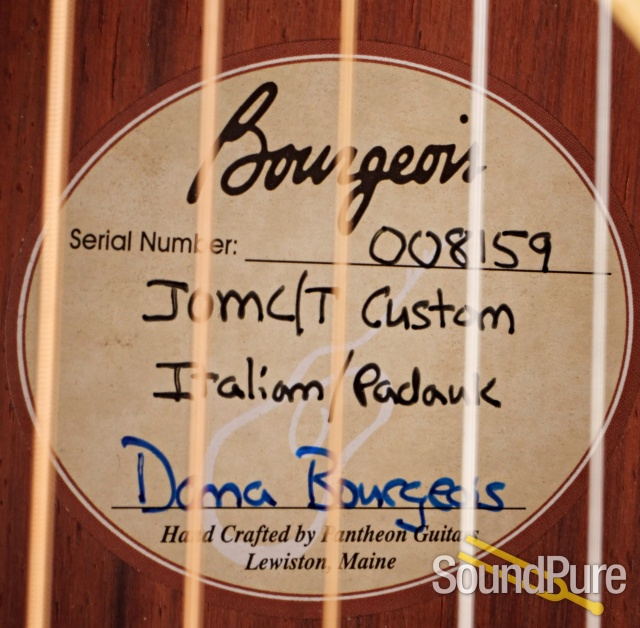 Bourgeois Italian Spruce/Padauk JOMC-T Guitar #8159 - Used — image 7