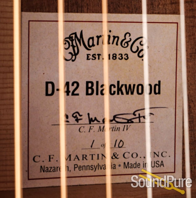 Martin D-42 Blackwood Acoustic Guitar #1443101 - Used — image 7