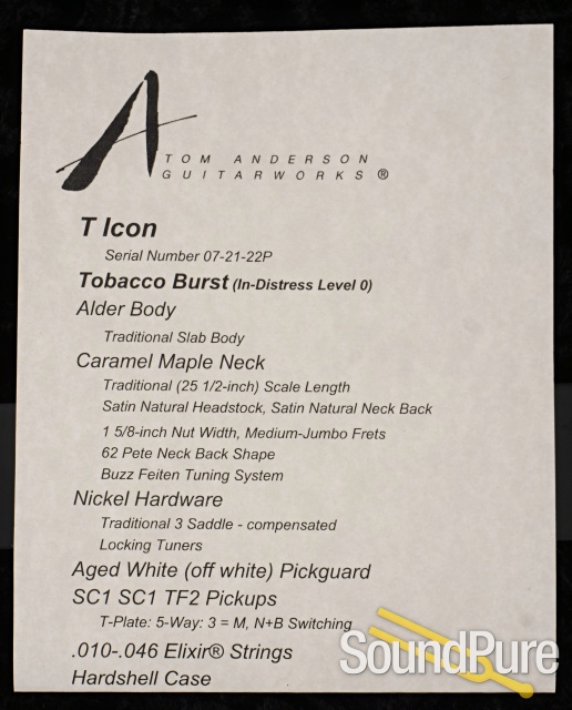 Anderson T Icon Electric Guitar #07-21-22P - Used — image 5