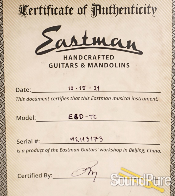 Eastman E8D-TC Acoustic Guitar #M2113173 - Used — image 5