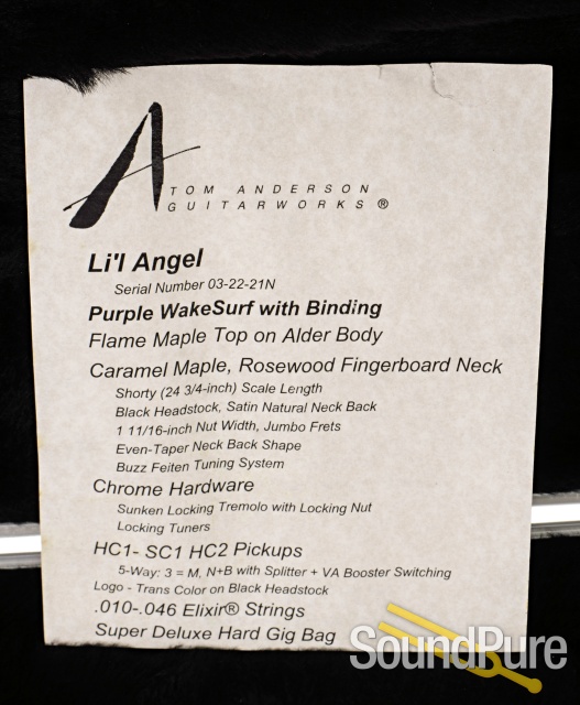 Anderson Li'l Angel Purple Wakesurf Guitar #03-22-21N - Used — image 5