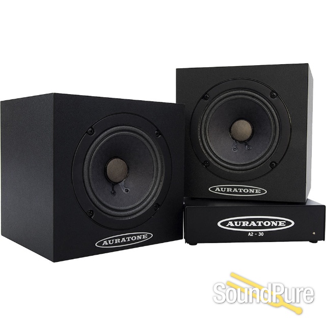 Auratone 5C Passive Cubes (Pair, Black) with A2-30 Amplifier — image 1