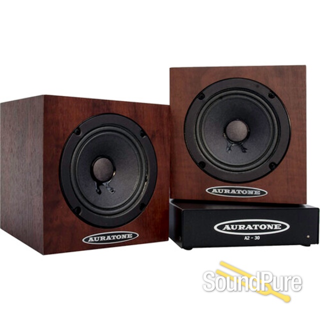 Auratone 5C Passive Cubes (Pair, Wood) with A2-30 Amplifier — image 1