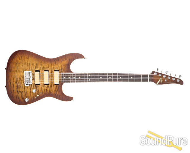 Anderson Drop Top Light Tiger Eye Burst Guitar #02-07-24A — image 9