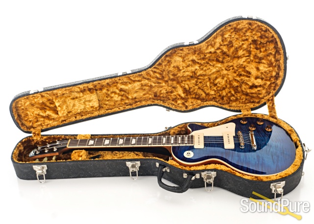 Tuttle Carve Top Supreme Blue Nitro Guitar #20 - Used — image 4