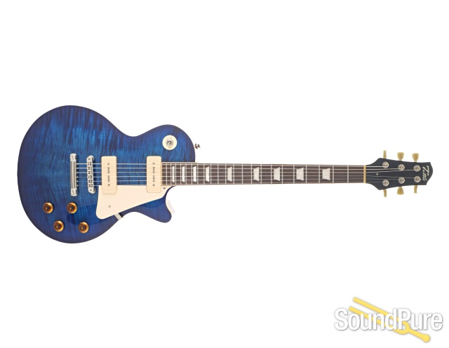 Tuttle Carve Top Supreme Blue Nitro Guitar #20 - Used — image 8
