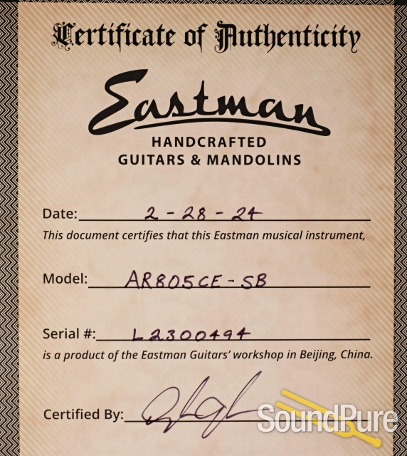 Eastman AR805CE-SB Archtop Guitar #L2300494 — image 6