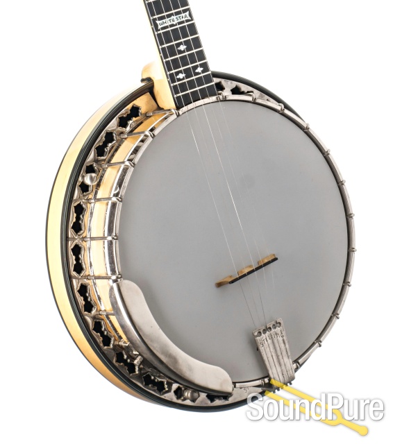 Stelling White Star Banjo #1193- Used — image 2