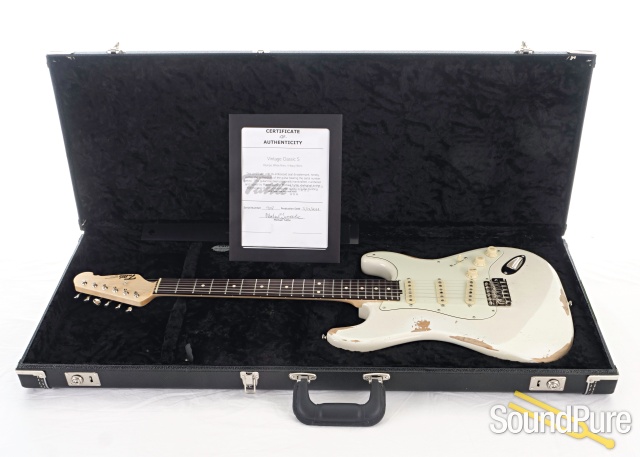 Tuttle Vintage Classic S Heavy Age Olympic White Guitar #908 — image 6
