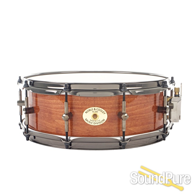 Noble & Cooley 5x14 Solid Maple Honey Maple Gloss Snare Drum — image 1