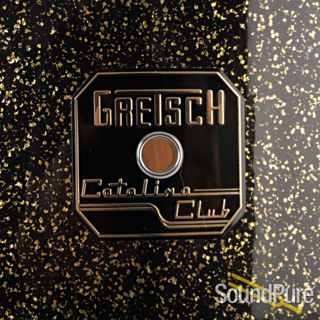 Gretsch Catalina Drum Kit Black/Gold Sparkle - Used — image 4