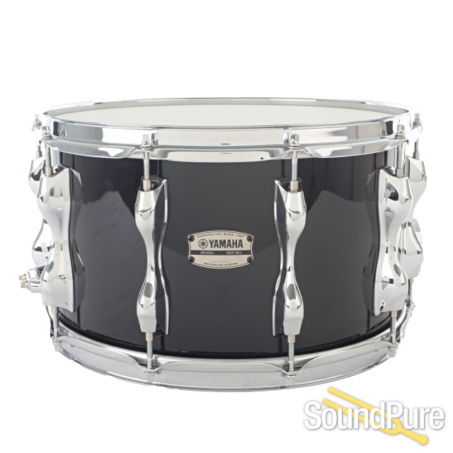 Yamaha Solid Black 14x8 Recording Custom Snare Drum — image 1