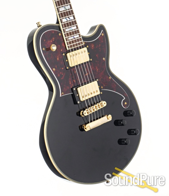 D'Angelico Deluxe Atlantic Black Guitar #W2100690 - Used — image 2