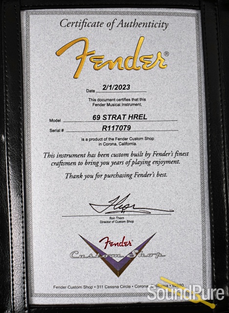 Fender Custom Shop '69 Relic Guitar #R117079 - Used — image 5