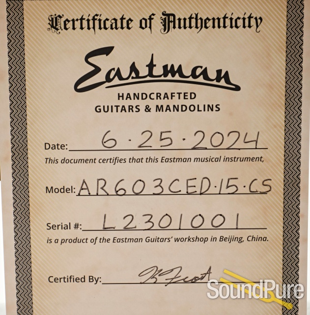 Eastman AR603CED-15 Archtop Guitar #L2301001 — image 5