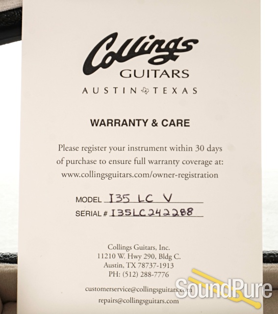 Collings I-35 LC Vintage Tobacco Sunburst Guitar #242288 — image 5