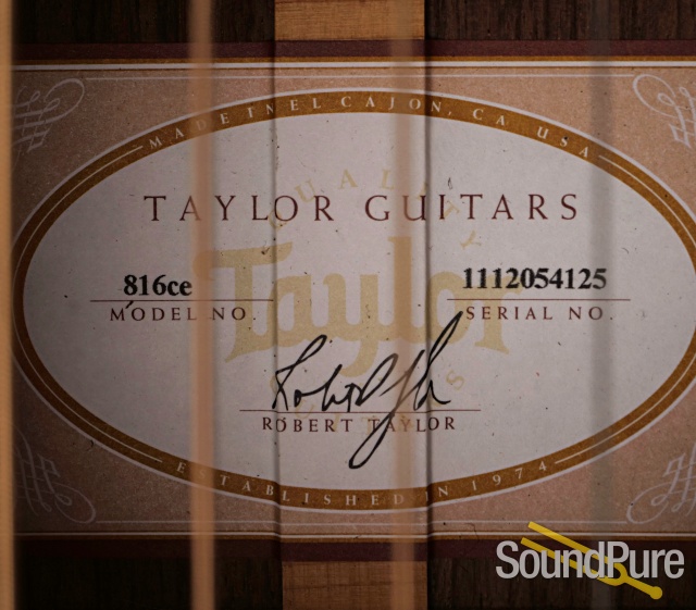 Taylor 816CE Acoustic Guitar #1112054125 - Used — image 7