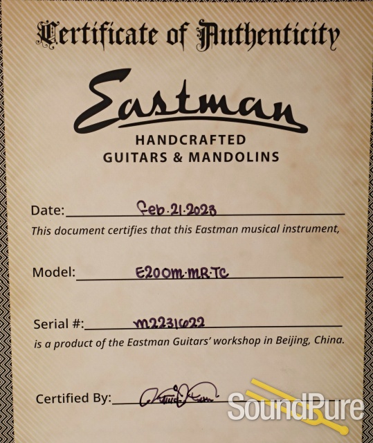 Eastman E20OM-MR-TC Acoustic Guitar #M2231622 - Used — image 5