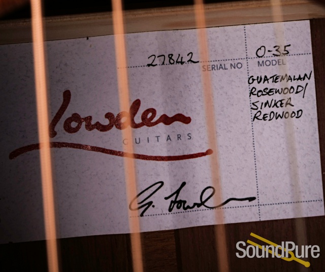 Lowden O-35 Guatemalan Rosewood/Sinker Redwood #24872 — image 7