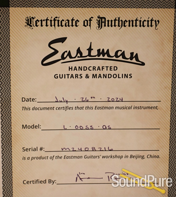 Eastman L-OOSS-QS Acoustic Guitar #M2408216 — image 5