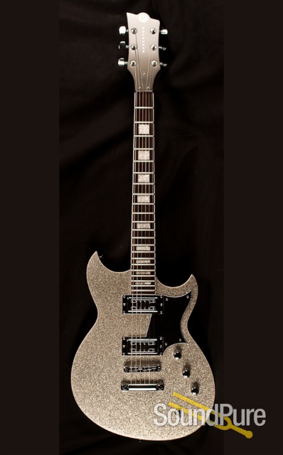 Reverend Sensei RT Silver Metal Flake Electric Guitar — image 5