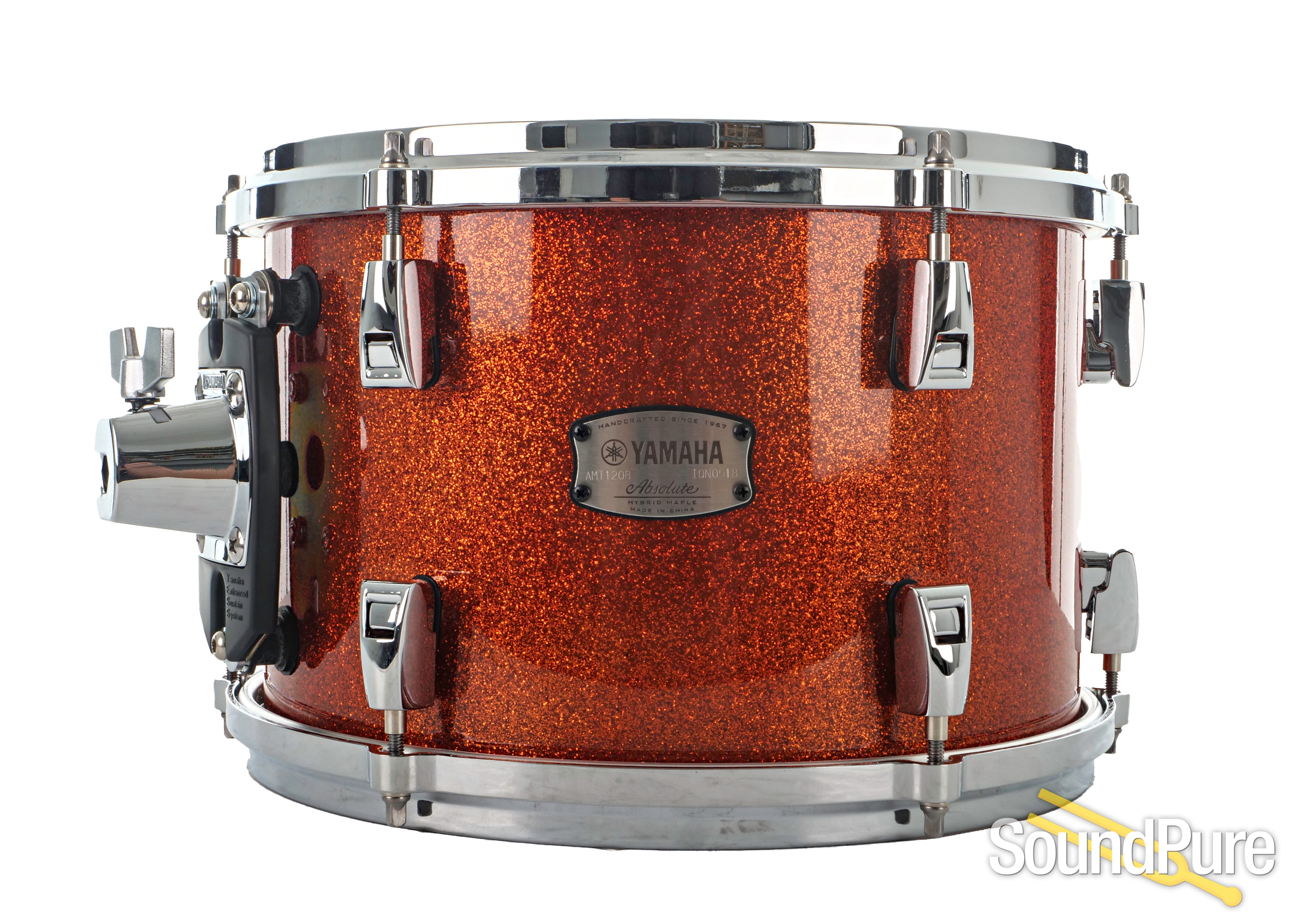Yamaha Absolute Hybrid Maple 12 x 8 Rack Tom Orange Sparkle