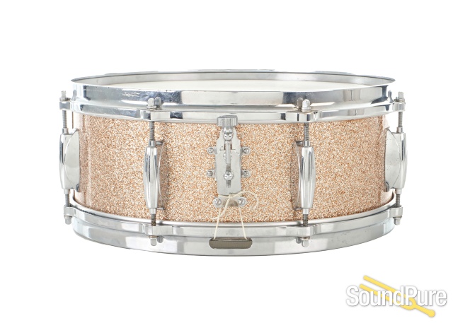 Gretsch 5.5x14 Vintage Champagne Sparkle Snare Drum - Used — image 2