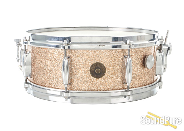 Gretsch 5.5x14 Vintage Champagne Sparkle Snare Drum - Used — image 1