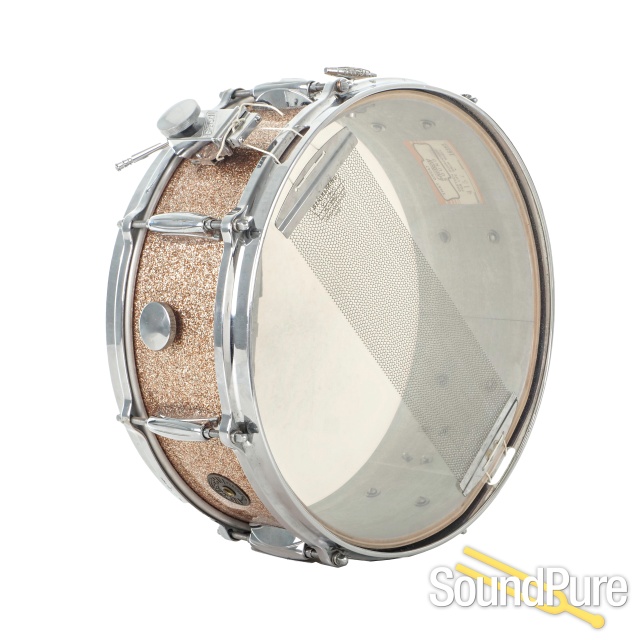 Gretsch 5.5x14 Vintage Champagne Sparkle Snare Drum - Used — image 3