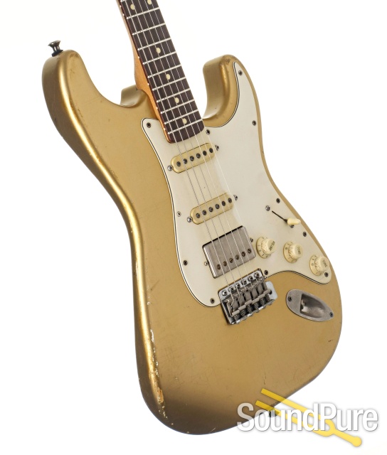 Danocaster Double Cut HSS Firemist Gold Guitar #N/A - Used — image 2
