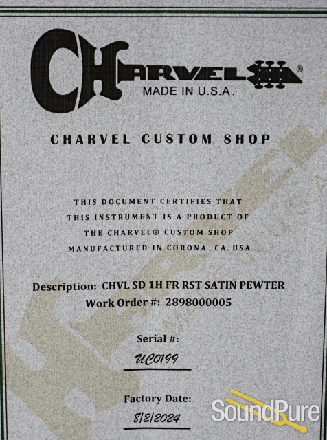 Charvel USA CS Spec. Ed. San Dimas Pewter Guitar #UC1099 — image 5